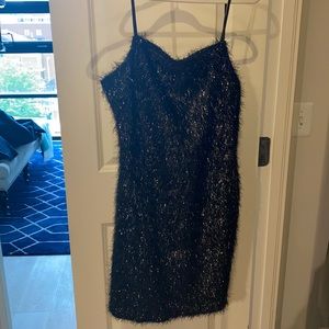 BCBG black shimmer tinsel dress